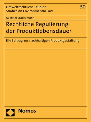 cover image of Rechtliche Regulierung der Produktlebensdauer
